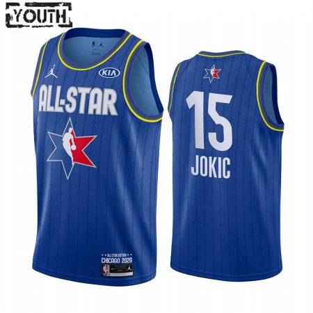 Maillot Enfant Denver Nuggets Nikola Jokic 15 2020 All-Star Jordan Brand Bleu Swingman